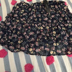 Allegra K Floral Mini Skirt